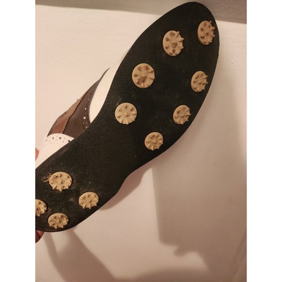 Brooks White And Brown Men Golf Shoe Size 10 Used - Picture 10 of 10